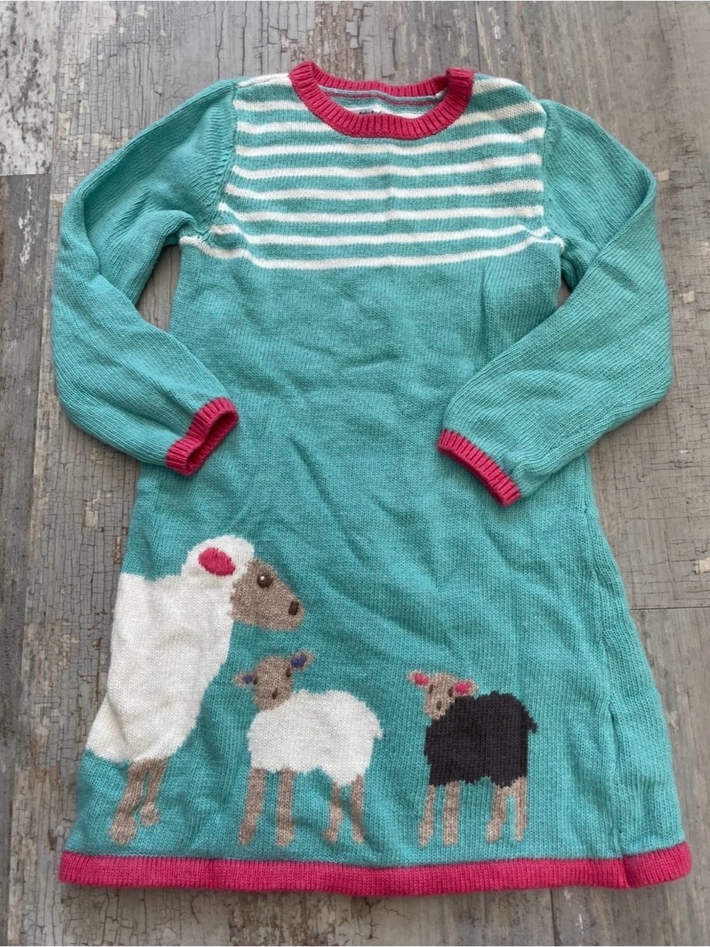EUC Baby Boden Cashmere Blend Sheep Sweater Dress